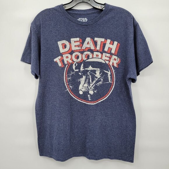 Star Wars Women Blue Death Trooper Graphic Movie Shortsleeve Tshirt Medium - Picture 1 of 8